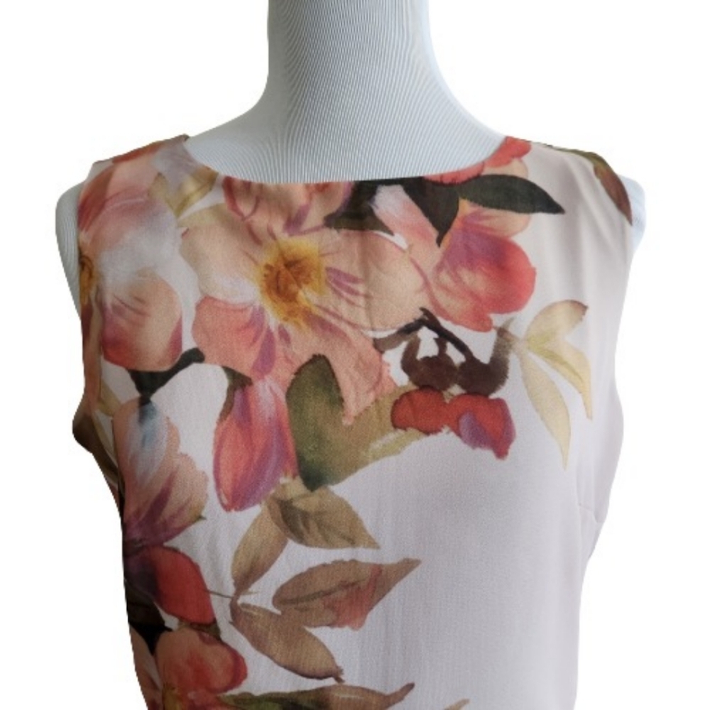 ⬇️T Tahari Floral Print Sleeveless Midi Dress - Picture 6 of 14